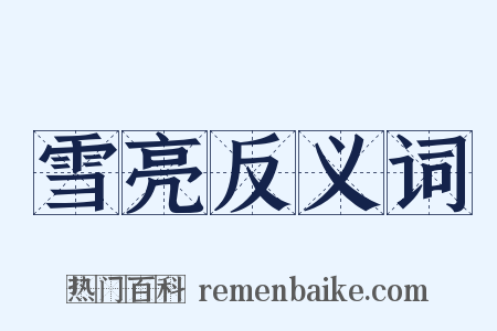 雪亮反义词是什么意思的图片